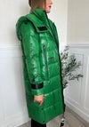 Serafina Collection Midi Length Puffer Coat, Green