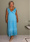 Serafina Collection Beaded Maxi Dress, Blue