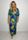 Serafina Collection One Size Tropical Print Maxi Dress, Blue Multi