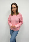 Serafina Collection One Size Sequin Bow Tie Cardigan, Rose
