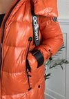 Serafina Collection Hooded Puffer Coat, Orange