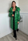 Serafina Collection Midi Length Puffer Coat, Green