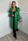 Serafina Collection Hooded Puffer Coat, Green