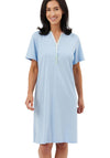 Indigo Sky Tropical Short Sleeve Nightdress, Blue