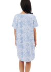 Indigo Sky Lucia Print Short Sleeve Nightdress, Blue