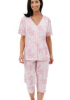 Indigo Sky Lucia Floral Capri Pyjama Set, Pink