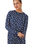 Indigo Sky Dotty Dachshund Pyjama Set, Navy