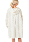 Indigo Sky Cuddle-soft Cable Knit Fleece Lounger, Cream