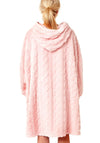 Indigo Sky Cuddle-soft Cable Knit Fleece Lounger, Pink