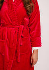 Indigo Sky Jungle Brights Ripple Fleece Dressing Gown, Spice Red
