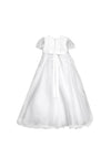 Isabella Floral Christening Gown with Headband, White