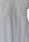 Isabella Lace and Tulle Christening Gown, White