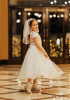 Isabella IS24676 Communion Dress, White