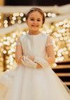 Isabella IS24690 Communion Dress, White