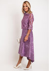 Lizabella Embroidered Bolero Dip Hem Dress, Orchid
