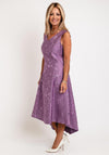Lizabella Embroidered Bolero Dip Hem Dress, Orchid