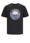 Jack & Jones Boys Cobin Short Sleeve Tee, Black