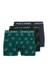 Jack & Jones Boy Denim Dog 3 Pack Trunk, Navy Multi