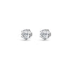 Absolute Crystal Stud Earrings, Silver