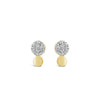 Absolute Gold Double Circle Diamante Earrings, JE237GL
