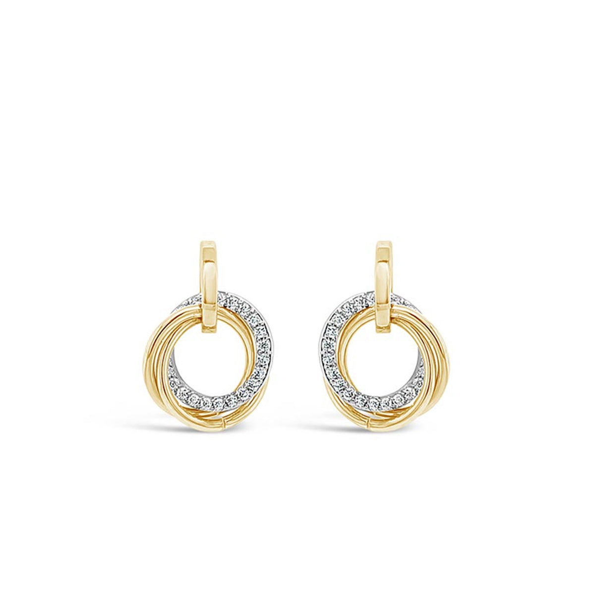 Absolute Multi Ring Stud Earrings, Gold
