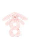 Jellycat Bashful Bunny Ring Rattle, Pink
