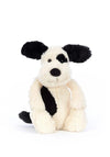 Jellycat I Am Original Bashful Black and Cream Puppy