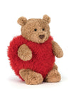 Jellycat My Name Bartholomew Bear Heartthrob, Red