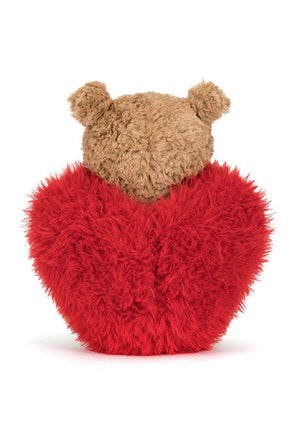 Jellycat My Name Bartholomew Bear Heartthrob, Red
