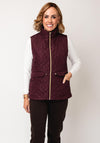 Jessica Graaf Quilted Cord Waist Gilet, Wine