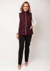 Jessica Graaf Quilted Cord Waist Gilet, Wine