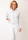 Jessica Graaf Geometric Print Denim Style Jacket, Grey