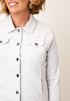 Jessica Graaf Geometric Print Denim Style Jacket, Grey