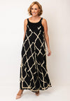 Jessica Graaf Embroidered Trim Wide Leg Jumpsuit, Black