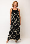Jessica Graaf Embroidered Trim Wide Leg Jumpsuit, Black