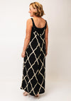 Jessica Graaf Embroidered Trim Wide Leg Jumpsuit, Black