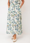 Jessica Graaf Floral Print Drawstring Skirt, Green