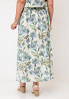 Jessica Graaf Floral Print Drawstring Skirt, Green