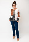 Jessica Graaf Abstract Print Cardigan, Brown Multi