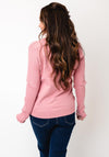 Jessica Graaf Cable Knit Collared Jumper, Pink