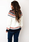 Jessica Graaf Fair Isle Half Zip Jumper, Cream