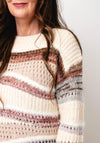 Jessica Graaf Knit Striped Jumper, Cream