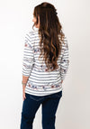 Jessica Graaf Floral Striped Long Sleeve Top, Grey