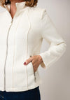 Jessica Graaf Textured Full Zip Jacket, Cream