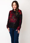 Jessica Graaf Roll Neck Jumper, Red Multi