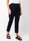 Jessica Graaf Elasticated Straight Leg Trousers, Navy