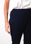 Jessica Graaf Elasticated Straight Leg Trousers, Navy