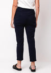 Jessica Graaf Elasticated Straight Leg Trousers, Navy