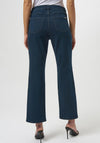 Joseph Ribkoff Rhinestone Hem Straight Leg Jeans, Dark Blue