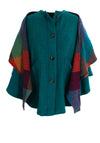 Branigan Weavers One Size Tina Hooded Swing Cape, Killybegs Jade